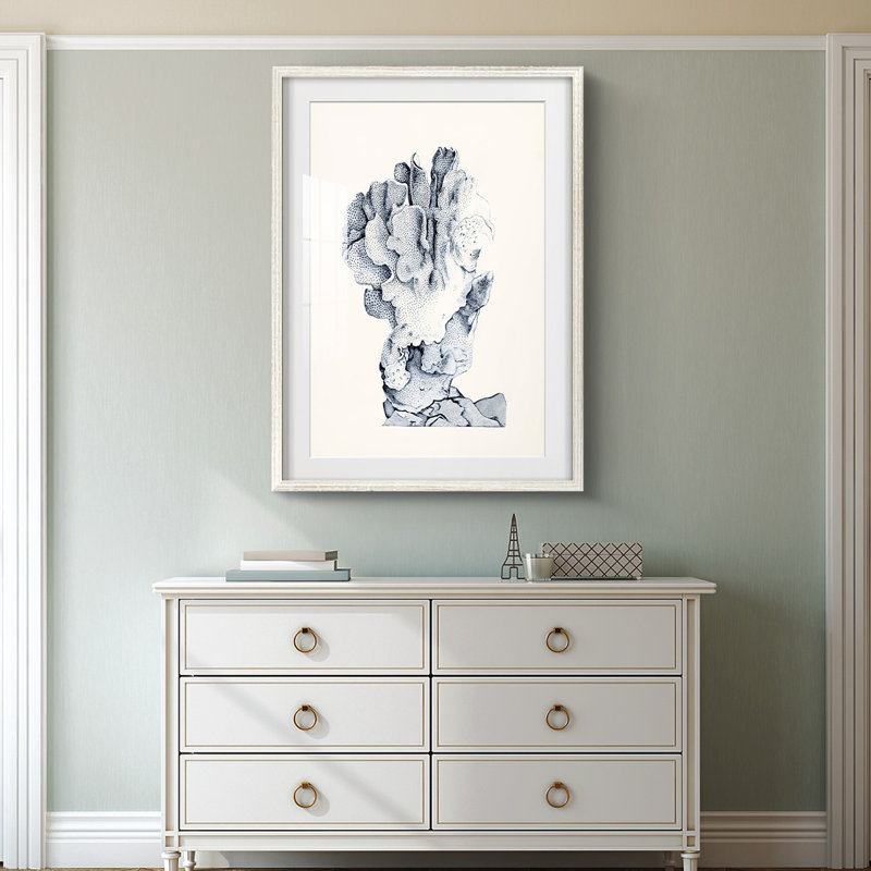 Kiaan - Toile tendue avec châssis, H 28,5 po x l 20,5 po, Blanc