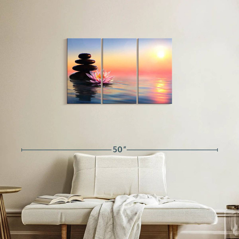 Coucher de soleil zen Kerrick, H 20 po x l 33 po