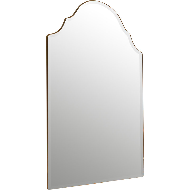Kennan Scalloped Wall Mirror, 32" H x 22" W