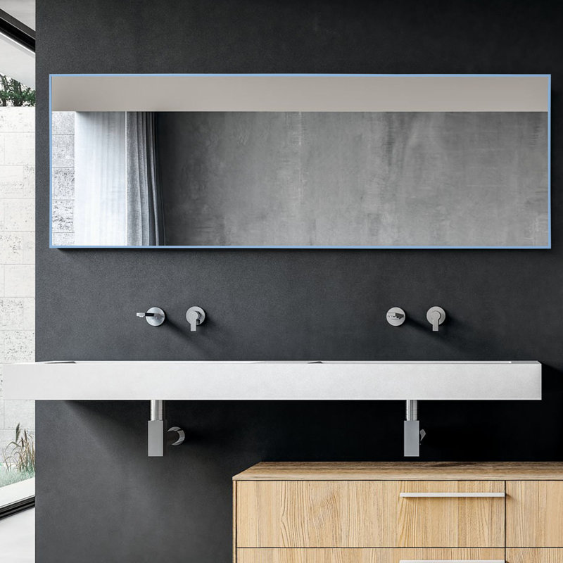 Miroir sur pied Koudia, Bleu, 64,17 po x 21,26 po