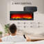 Symple Stuff Black Electric Fireplace with 5652 BTU-183325901