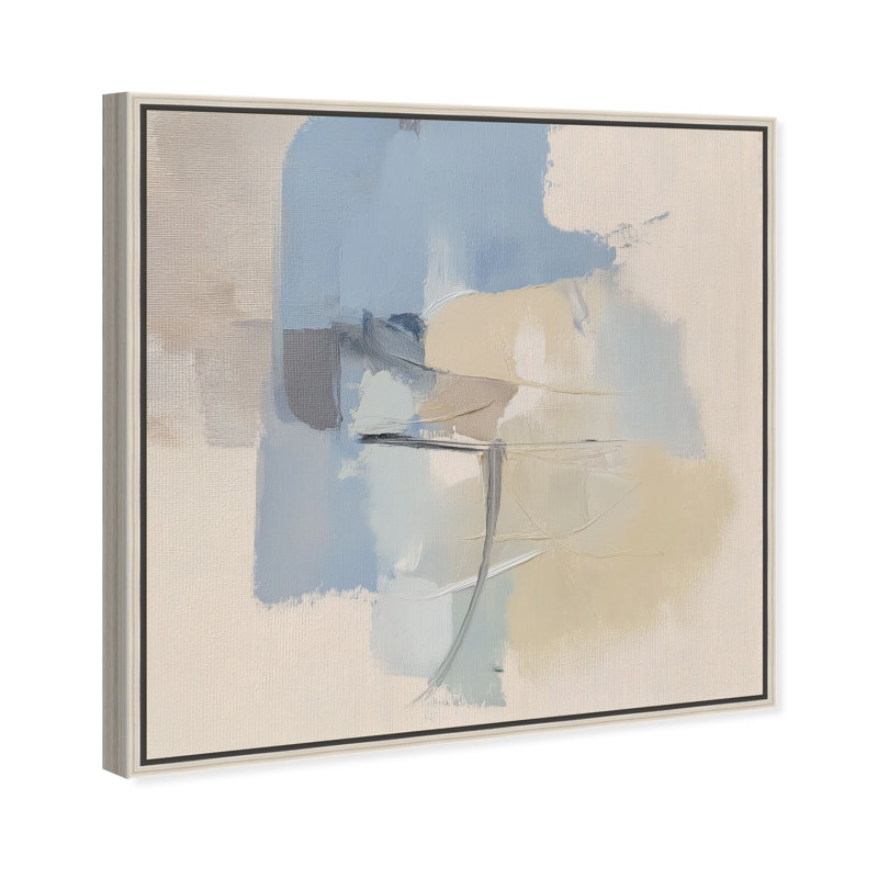 Clouded Calm II Canvas Abstract Print by Oliver Gal, Black Frame, 12 x 12, 21"H x 21"W, Silver Frame