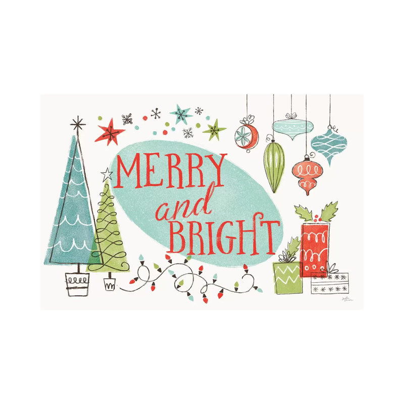Retro Christmas I by Janelle Penner - Print on Canvas, 20.32 cm H x 30.48 cm W, Wrapped Canvas