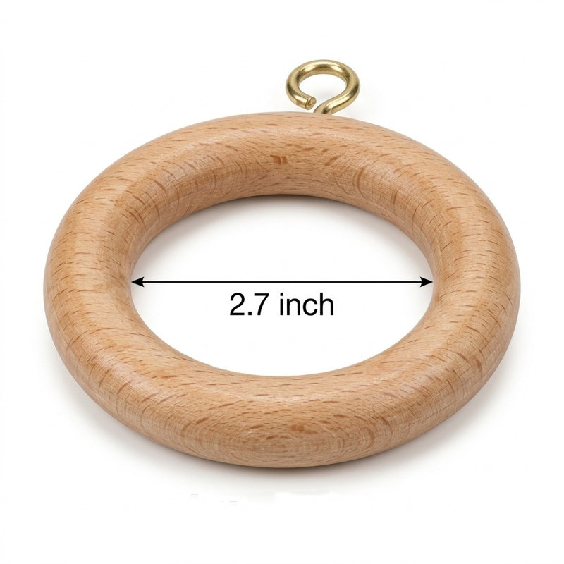 Natural 6.8 cm Curtain Rings