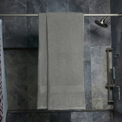 Deluxe 2-piece 100% Cotton Bath Shee In Pearl Gray