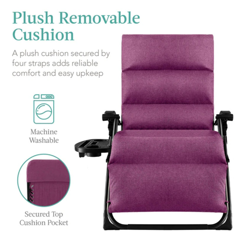 Oversized Zero Gravity Chair, Amethyst Purple
