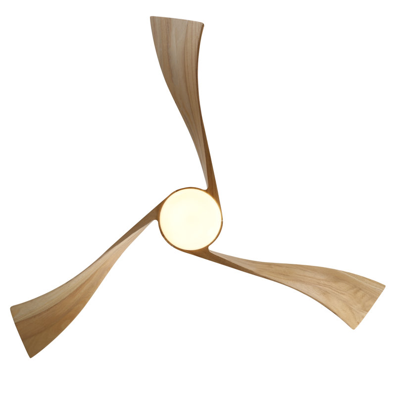 Kemp 52'' 3 - Blade Classic Propeller Ceiling Fan with Remote Control and LED Light Kit Included
