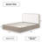 Baxtor Walnut Queen Boucle Headboard Bed-685511373-691121189