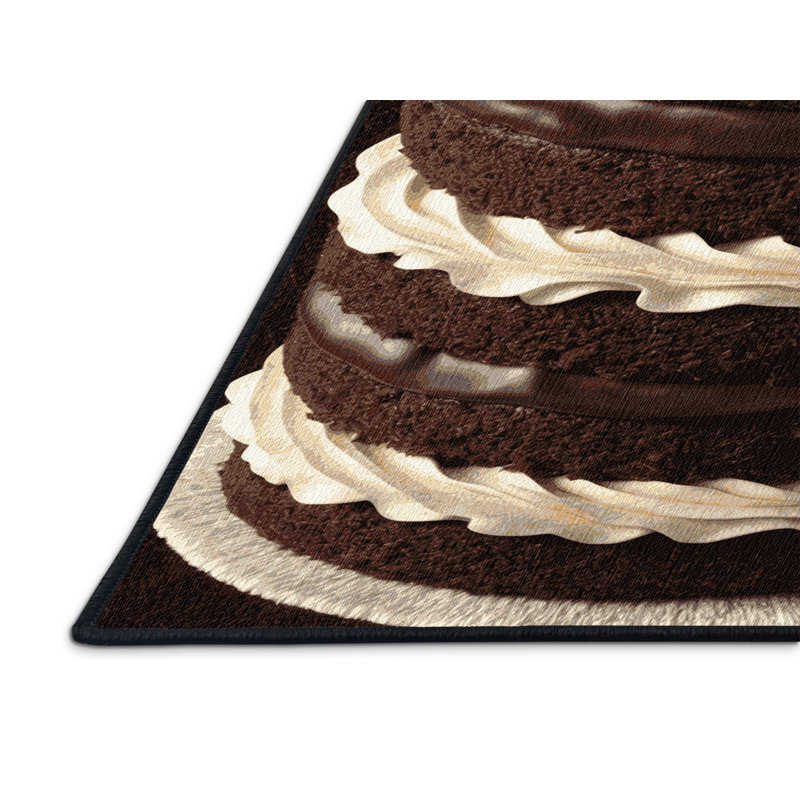  Tapis lavable noir Forest Desserts, Tapis de couloir 2 pi x 4 pi