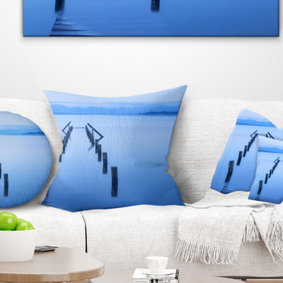 Coussin décoratif à parcours en bois seascape