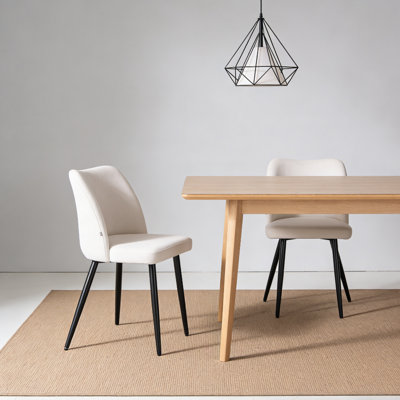 50cm H Upholstered Wing Back Accent