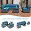 Ensemble de meubles d'extérieur en rotin 7 pièces avec coussins moelleux détachables-1054920502-1054920503