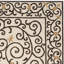 Tapis ivoire / brun foncé en laine crocheté à la main Helena-74844220