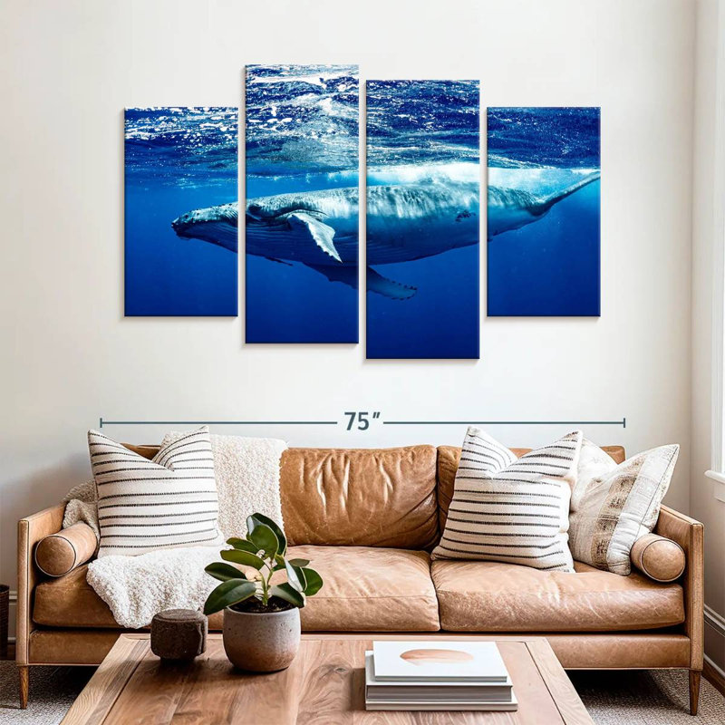 Brampt Humpback Whale Below Surface, 42" H x 68" W