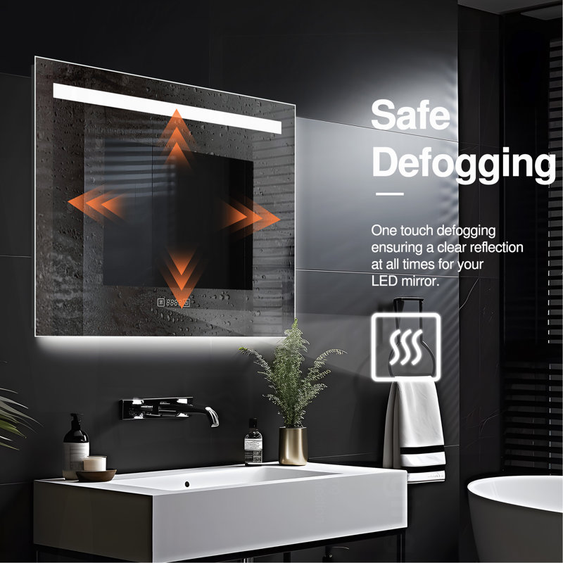 Miroir de salle de bain élégant avec un design élégant et une fonctionnalité améliorée