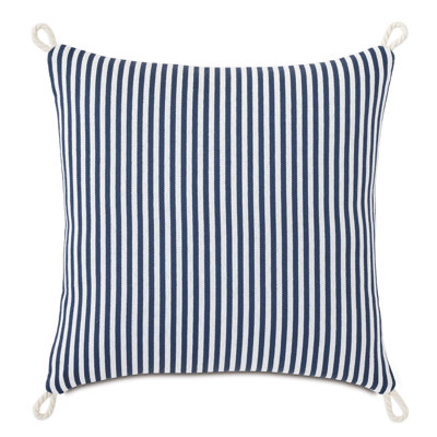 Villa Striped Outdoor Reversible Throw Pillow