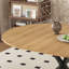 Table de salle à manger extensible ronde pour 2 à 6 personnes, table extensible avec base en acier au carbone, mobilier moderne peu encombrant