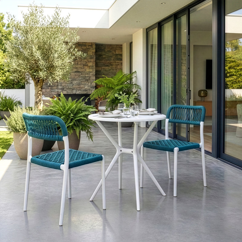 Ensemble de 2 chaises Belen Bates, Bleu