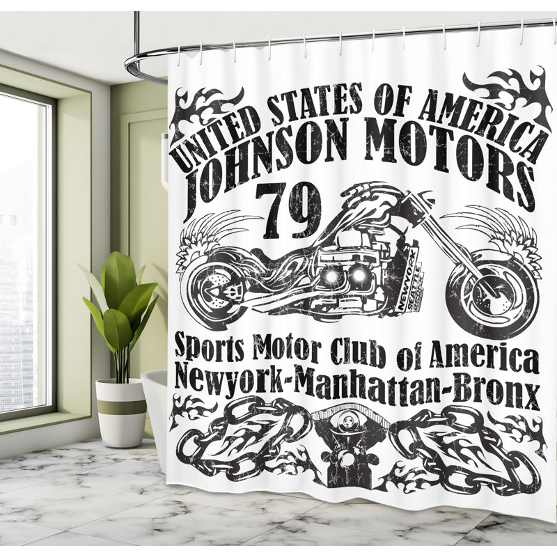 Shower Curtain with Hooks Included, 70" H x 69" W