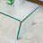 47.2" Tempered Glass Coffee Table for Living Room with V-shaped Legs