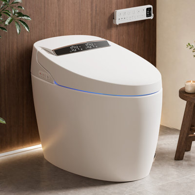 BCANHOME ADA Smart Bidet Toilet with Auto Open/Close Lid, 17.3“ ADA Comfort Height, MAP 1000 Siphon Jet Flush,Soft-Closing Heated Seat, Tankless Auto Flush, Massage Clean, Warm Wash/Dryer, Remote Control
