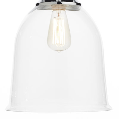 Deleon 1 - Light Chrome Bell Pendant