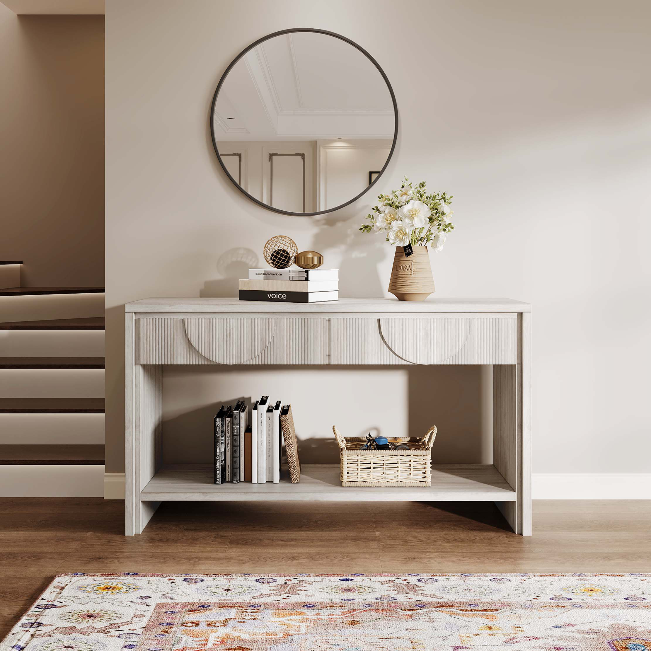 Picture Idea: One Allium Way Farmhouse Style Console Table