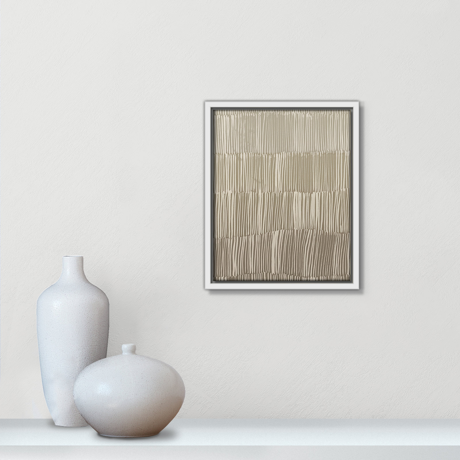 Linear Calm II Print by , 11.5" H x 9.5" W, White Floater