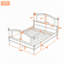 Lit plateforme Farmhouse avec tête et pied de lit et pieds de support-133591391-133591393