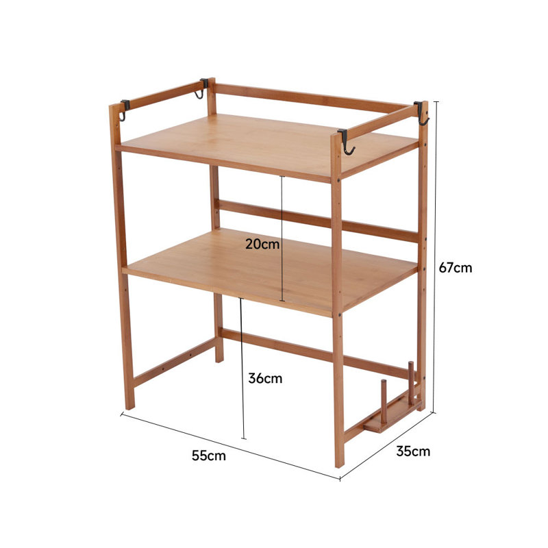 Freestanding Wood Spice Rack, Brown