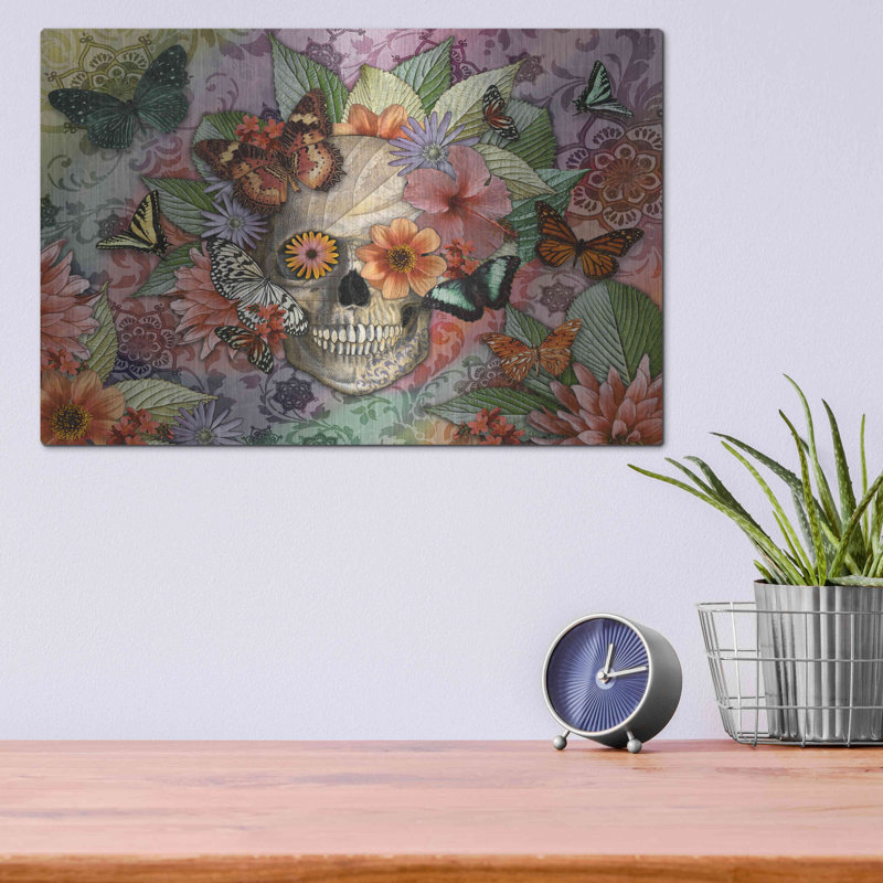 «Butterfly Botaniskull» par Fusion Idol Arts, H 12 po x l 16 po
