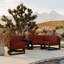 Avion 43" Wide Outdoor Curved Patio Sectional with Sunbrella Cushions-1257844914-1277529349