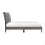 Lit plateforme en velours de style moderne avec lit plateforme grand 1pc et pieds en bois massif