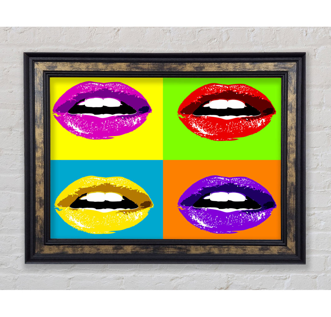 Vibrant Pop Art Lips - Einzelne Bilderrahmen Kunstdrucke