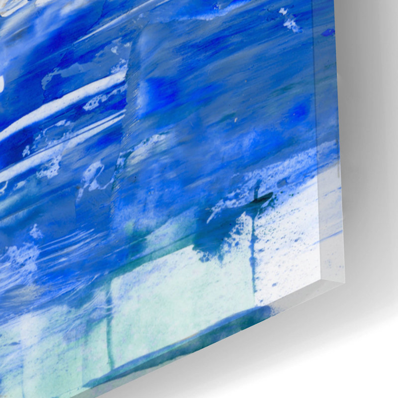 «Blue Sails 2» par Ethan Harper, art mural en verre acrylique, H 24 po x l 16 po x P 0,2 po