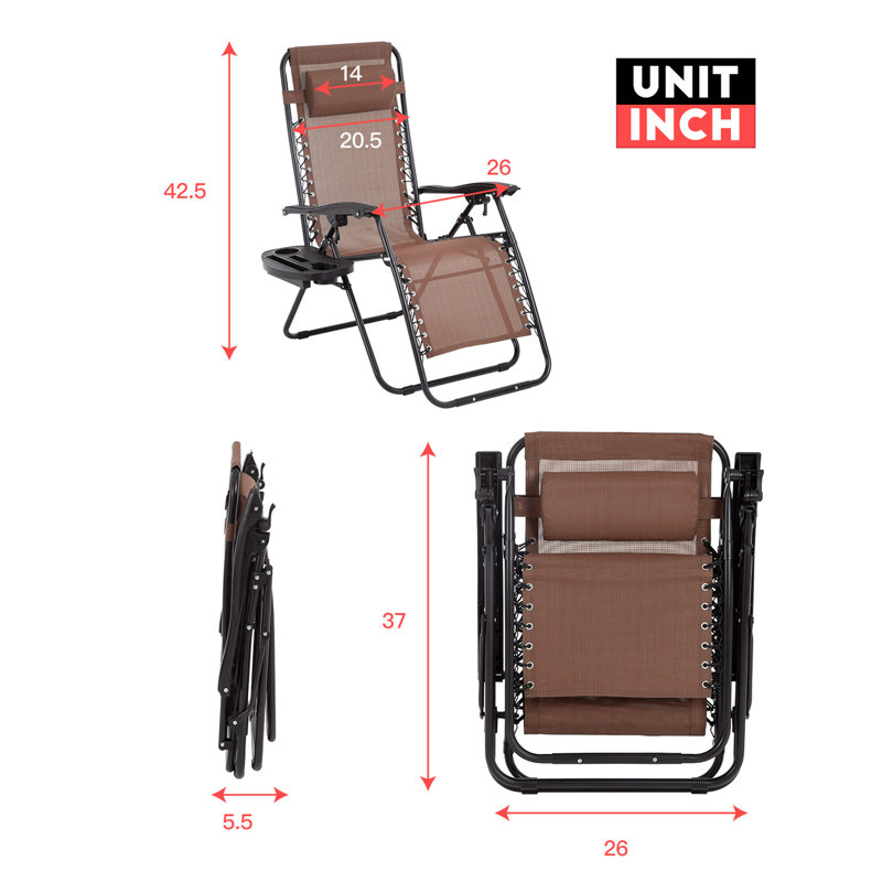 Fauteuil inclinable zéro gravité Fendley, Marron