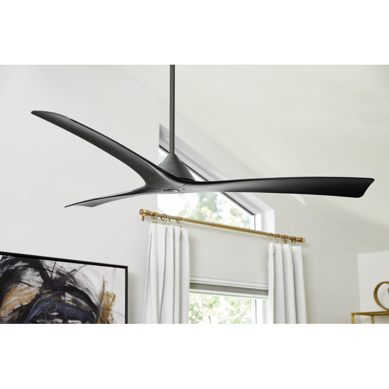 Keyandre Ceiling Fan, Black, 64'' W