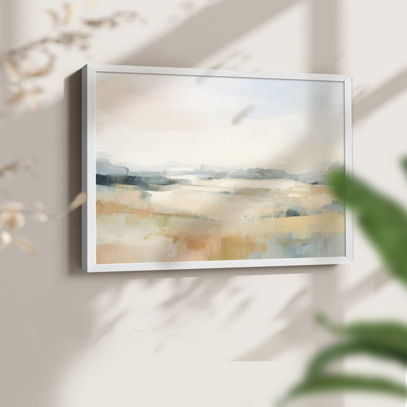 «Song of Abstract Nature I», reproduction encadrée, H 16 po x l 20 po, Blanc