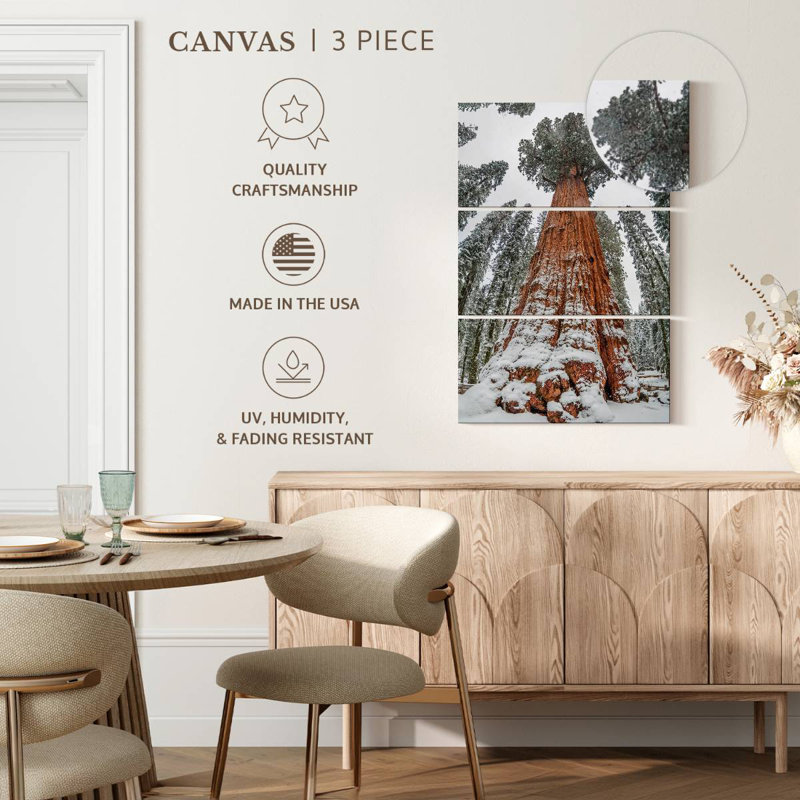 Harnek Wintry Sequoia Tree, 45" H x 28" W