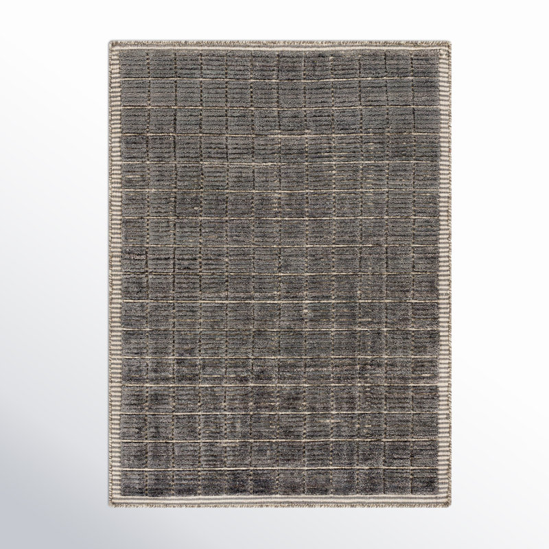 Jacey Hand Loomed Wool Blend Area Rug , Rectangle 8'10" x 12'