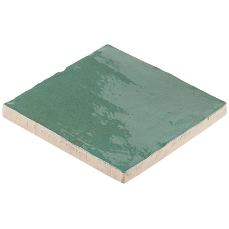 Portmore 4x4 Glazed Ceramic Tile, Green