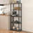 5-Tier 57.4" Open Shelf Bookcase, Compact Storage Bookshelf-221452298-221384783