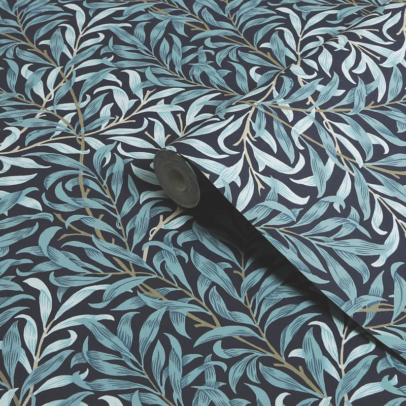 William Morris At Home Willow Bough Floral Wallpaper, Dark Blue