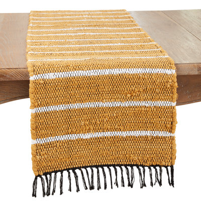 Farmhouse Striped Chindi Table Runner