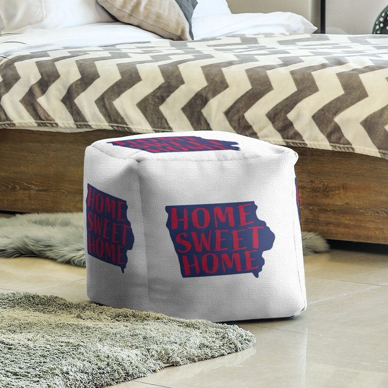 Upholstered Ottoman, State Flag Colours