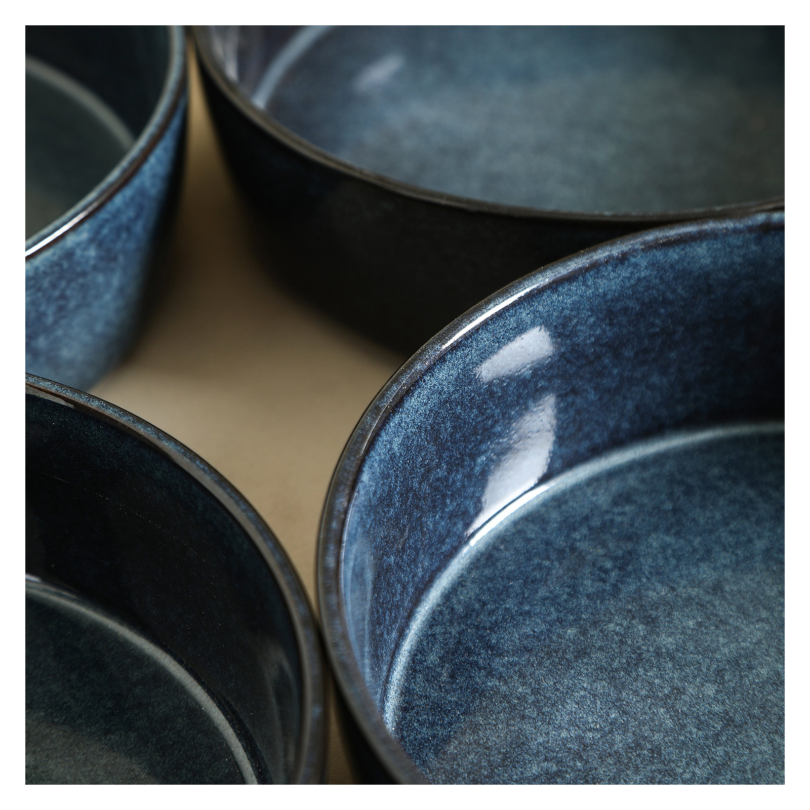 Stone Lain Eden 4-Piece Pasta Bowl Set Stoneware, Blue