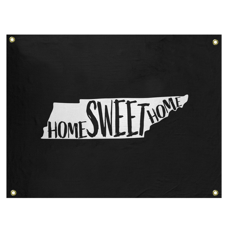 Tapisserie murale tennessee doux pour la maison, H 26 po x l 36 po, Noir