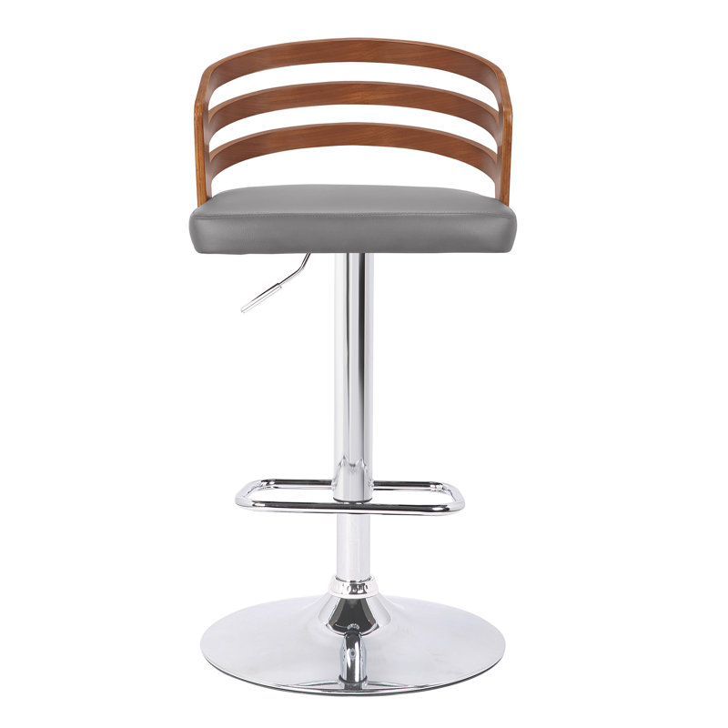Tabouret tournant à hauteur réglable avec repose-pieds