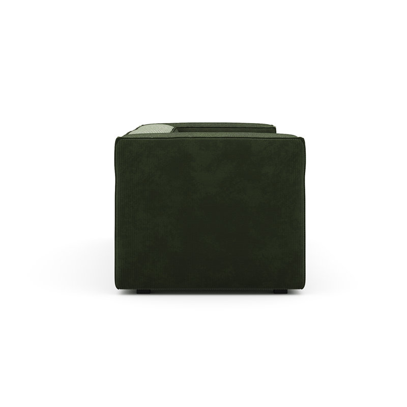 Petit canapé modulaire en velours côtelé Shonnard, 2 pièces, Velours côtelé performance vert olive