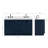 Ariel Kelly 61 Inch Double Rectangular Sink Bathroom Vanity With Pure Quartz Countertop-105988781